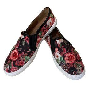 NORDSTROM HALOGEN Floral Slip On Sneakers - size 8 1/2